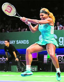 Serena had lost to Simona Halep in a shockingly one-sided contest during the group stages of the elite event.