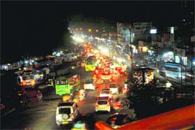Chronic problem: A traffic jam near Jewel Chowk in Jammu