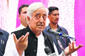 Mufti Mohammad Sayeed, PDP patron and former Chief Minister, addresses a gathering in Jammu