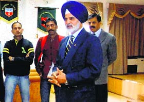 Chief of Staff, ARTRAC, Lt-Gen BS Sachar interacts with media in Shimla on Monday