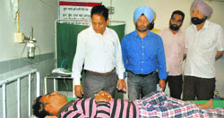 Veterinary pharmacist Munish Garg at the Civil Hospital, Fatehgarh Sahib. A Tribune Photograph