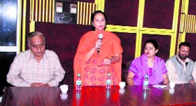 A meeting regarding the Swachh Bharat campaign in progress in Amritsar on Tuesday.