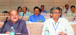 Nand Lal, Chief Parliamentary Secretary, represents Himachal Pradesh in the Consultation and Convergence Meet on Tribal Development in New Delhi on Tuesday. Tribune photo.
