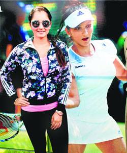Sania Mirza in Hyderabad after winning a wta finals title in Singapore.