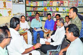Darshan Kaur, Directorate, Public instructions (Elementary), at a meeting in Ludhiana