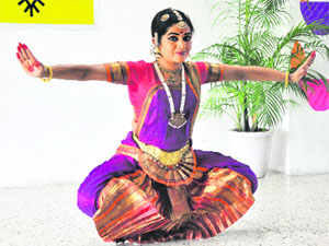 Ragini Chandrashekhar performs Bharatnatyam at St Xavier’s Senior Secondary School in Sector 44, Chandigarh, on Thursday.