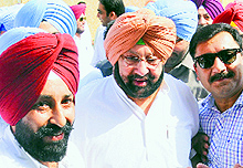 Capt Amarinder Singh, MP, at the All-India Jat Maha Sabha function near Kharar on Thursday