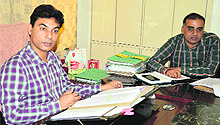 Dr Rishi Pal Singh, Additional Comissioner, Municipal Corporation, addresses a news conference in Ludhiana on Friday