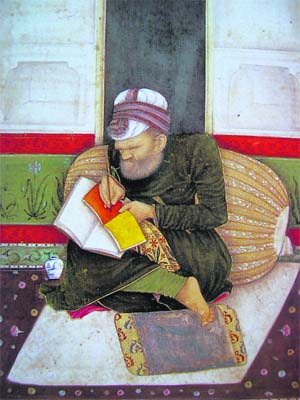 A Calligrapher.Mughal, ca. 1625. Private collection