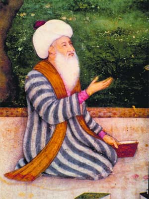 A Sufi Saint, with a book In hand (detail). Mughal, ca. 1600