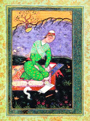 A Young Scholar Reading. Mughal, ca. 1555. Edwin Binney bequest; Los Angeles County Museum of Art