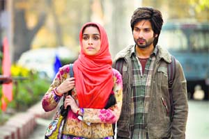 Shahid Kapoor and Shraddha Kapoor in Haider
