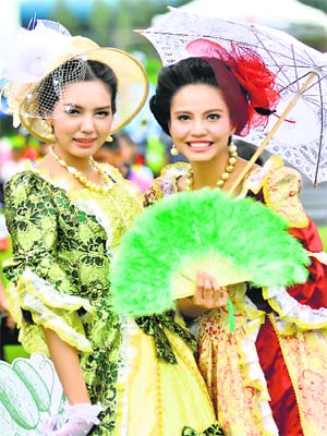 Women decked up for the Ladies Day