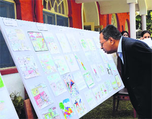 Uttarakhand Chief Secretary N Ravishankar at the inauguration of the Rajpur Nature Festival in Dehradun on Saturday.