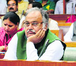 Former Speaker Kuldeep Sharma in a thoughtful mood.