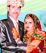 A file photo of Sandeep and his wife Shalu