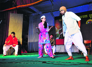 Students perform a skit during the PAU Youth Festival.