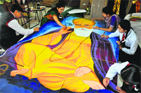 Students celebrate Gurpurb at Hallmark Public School.