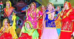 Students perform on the last day of the PTU Inter-Zonal Youth Festival at CT Institute of Engineering, Management and Technology in Jalandhar on Thursday. Tribune Photo: Malkiat Singh
