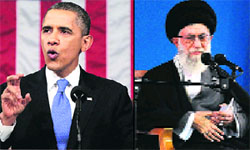 US President Barack Obama (L) and Iran's Supreme Leader Ayatollah Ali Khamenei. 