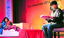 Krishna Shastri Devulapalli and Anita Nair stage the play Dear Anita at Lake Club on Saturday