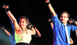 Students present group dance during Apratim'14 at the Chandigarh College of Engineering and Technology, Sector 26, on Saturday