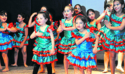 Students of the Chhaya School of Art perform during the founder's day celebrations at Punjab Kala Bhawan