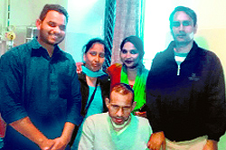 Darshan after being discharged from the PGI on Saturday