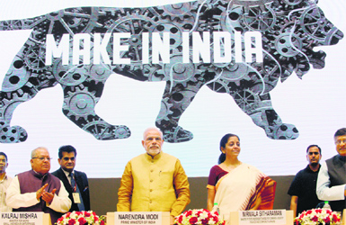 Prime Minister Narendra launched the Make in India campaign, depicted by the majestic lion, in the presence of over 600 global and domestic CEOs on September 25.