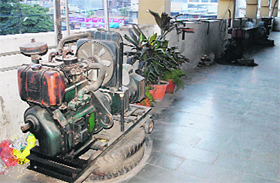 Diesel-run generators installed without canopy at a shopping complex in Amritsar.