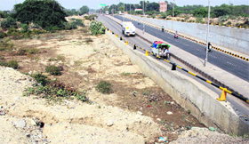 The catchment area of the railway under bridge (RUB) on the Bathinda-Mansa Road.