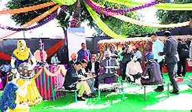 Doctors feasting on Punjabi delicacies during a national-level conference at the PGI in Chandigarh. 