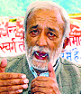 CPM state secretary Rakesh Singha addresses a press conference in Mandi on Saturday