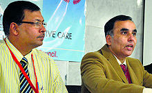 Experts address the conference at the DMCH in Ludhiana on Sunday