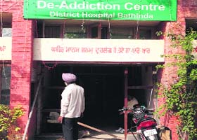 A view of the De- Addiction Centre at the Civil Hospital in Bathinda