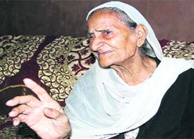 Grandmother of the suspect, Ramandeep Singh, at her residence in Bathinda on Sunday