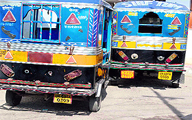 Two auto-rickshaws with the same number plates seized by the police at Jwalapur in Hariwdar. 