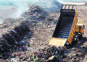 The Wariana garbage dump site in Jalandhar