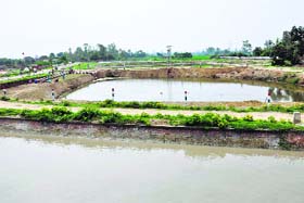 The three-pond system of recycling water at Shahpur village in Karnal district