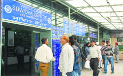 Visitors to the Suvidha centres will no longer have to face inconvenience. Photo: Inderjeet verma
