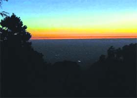 Winterline visible in Mussoorie on Wednesday