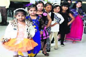 Children strike a pose on the eve of Kids Fashion Show at Elante Mall on Thursday