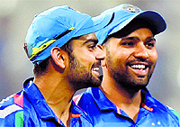 Virat Kohli says he is fortunate to have witnessed Rohit Sharmas second double hundred