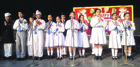 Childrens Day being celebrated at DAV International School in Amritsar on Friday. 