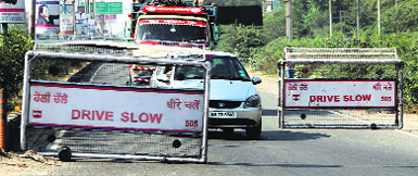 Iron barricades fixed in the middle of the roads pose a threat to the lives of commuters.