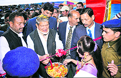 Chief Minister Harish Rawat inaugurates the fair at Jauljibi in Pithoragarh district on Friday
