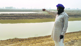 Fish ponds were flooded during September rains.