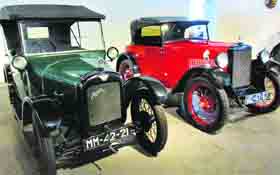 Heritage cars in the automobile museum