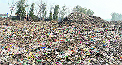 Garbage dumping site at Bhagtanwala in Amritsar