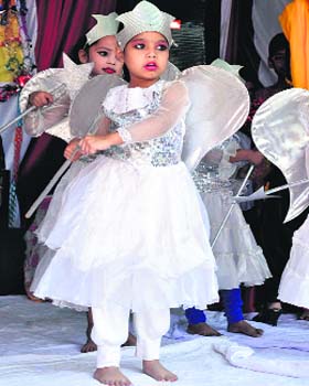 Students perform at the annual function of Sukhmani Saheb Senior Secondary in Bathinda